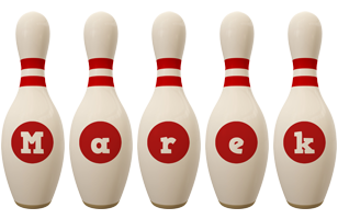 Marek bowling-pin logo