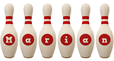 Marian bowling-pin logo