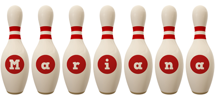 Mariana bowling-pin logo