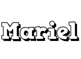 Mariel snowing logo