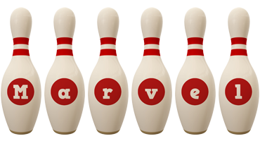 Marvel bowling-pin logo