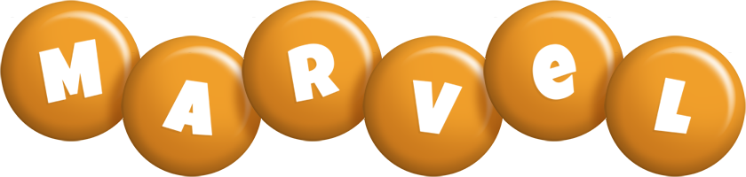 Marvel candy-orange logo