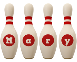 Mary bowling-pin logo