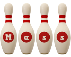 Mass bowling-pin logo
