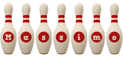 Massimo bowling-pin logo