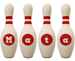 Mata bowling-pin logo