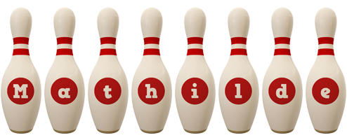 Mathilde bowling-pin logo