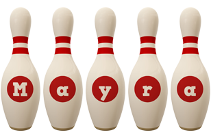 Mayra bowling-pin logo