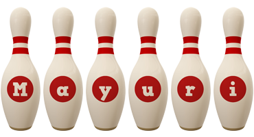 Mayuri bowling-pin logo