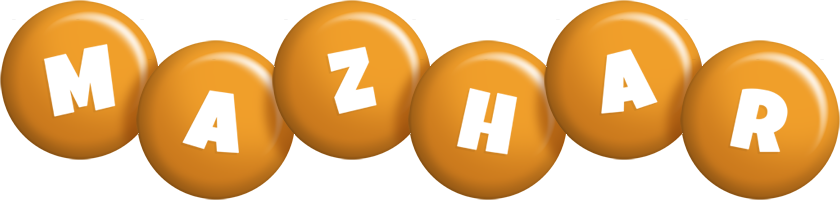 Mazhar candy-orange logo