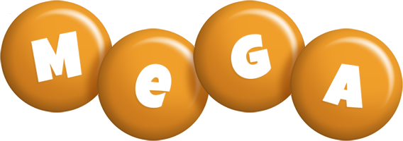 Mega candy-orange logo