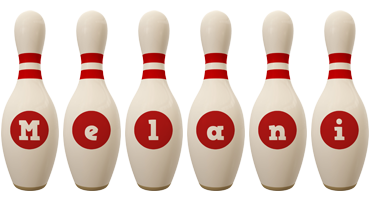 Melani bowling-pin logo