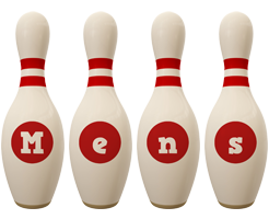 Mens bowling-pin logo