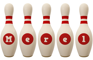 Merel bowling-pin logo