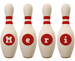 Meri bowling-pin logo