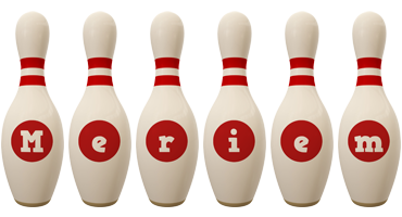 Meriem bowling-pin logo