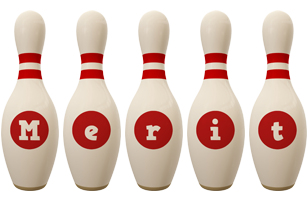 Merit bowling-pin logo