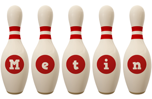 Metin bowling-pin logo