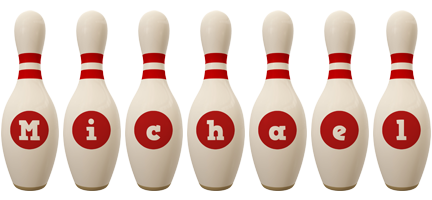 Michael bowling-pin logo