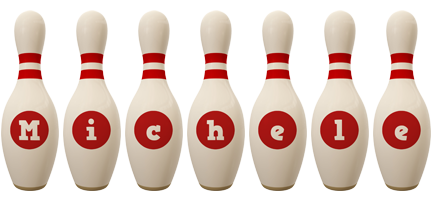 Michele bowling-pin logo