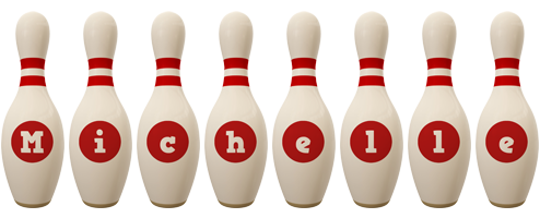 Michelle bowling-pin logo