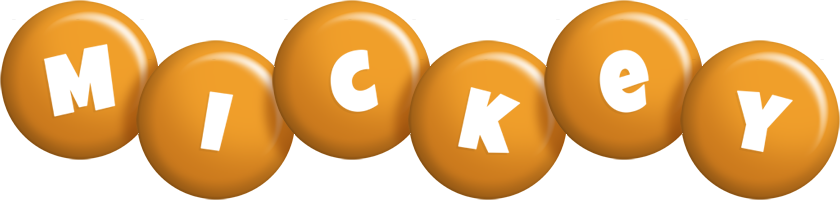 Mickey candy-orange logo