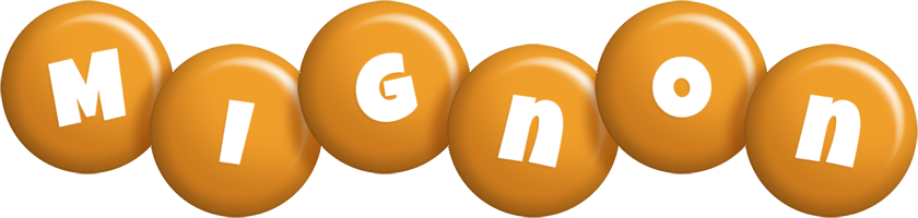 Mignon candy-orange logo