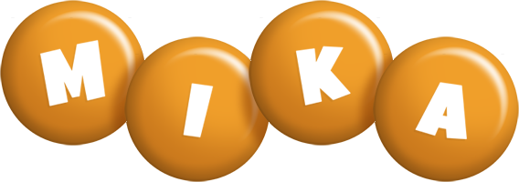 Mika candy-orange logo