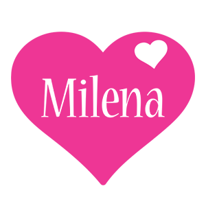 Milena love-heart logo