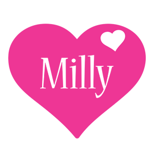 Milly love-heart logo
