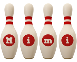 Mimi bowling-pin logo
