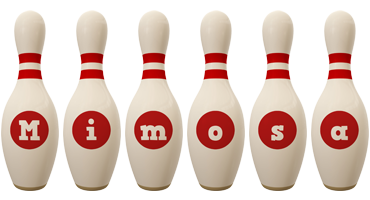 Mimosa bowling-pin logo