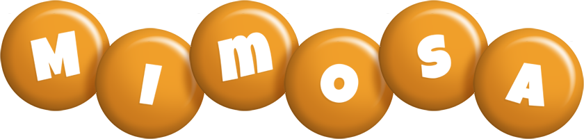 Mimosa candy-orange logo
