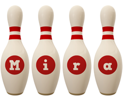 Mira bowling-pin logo