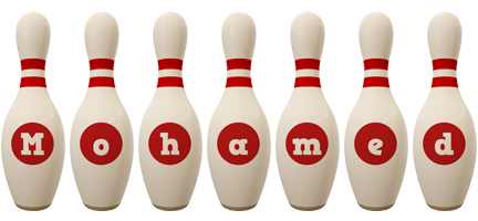 Mohamed bowling-pin logo