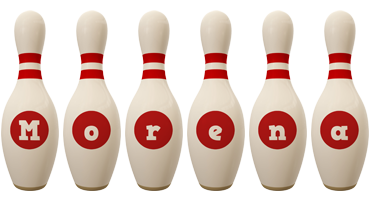 Morena bowling-pin logo