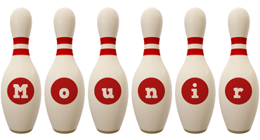 Mounir bowling-pin logo