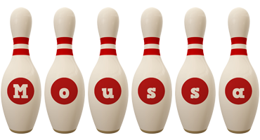 Moussa bowling-pin logo