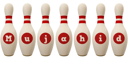 Mujahid bowling-pin logo