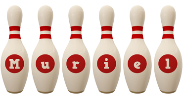 Muriel bowling-pin logo