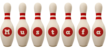 Mustafa bowling-pin logo