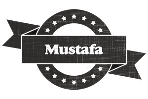 Mustafa grunge logo