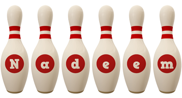 Nadeem bowling-pin logo