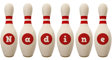Nadine bowling-pin logo