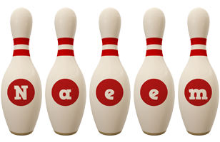 Naeem bowling-pin logo