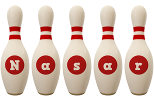 Nasar bowling-pin logo