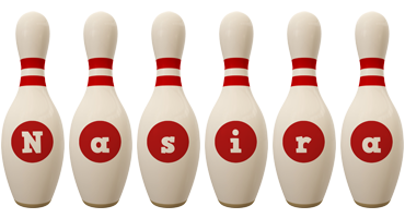 Nasira bowling-pin logo