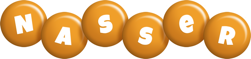 Nasser candy-orange logo