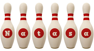 Natasa bowling-pin logo