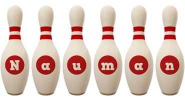 Nauman bowling-pin logo